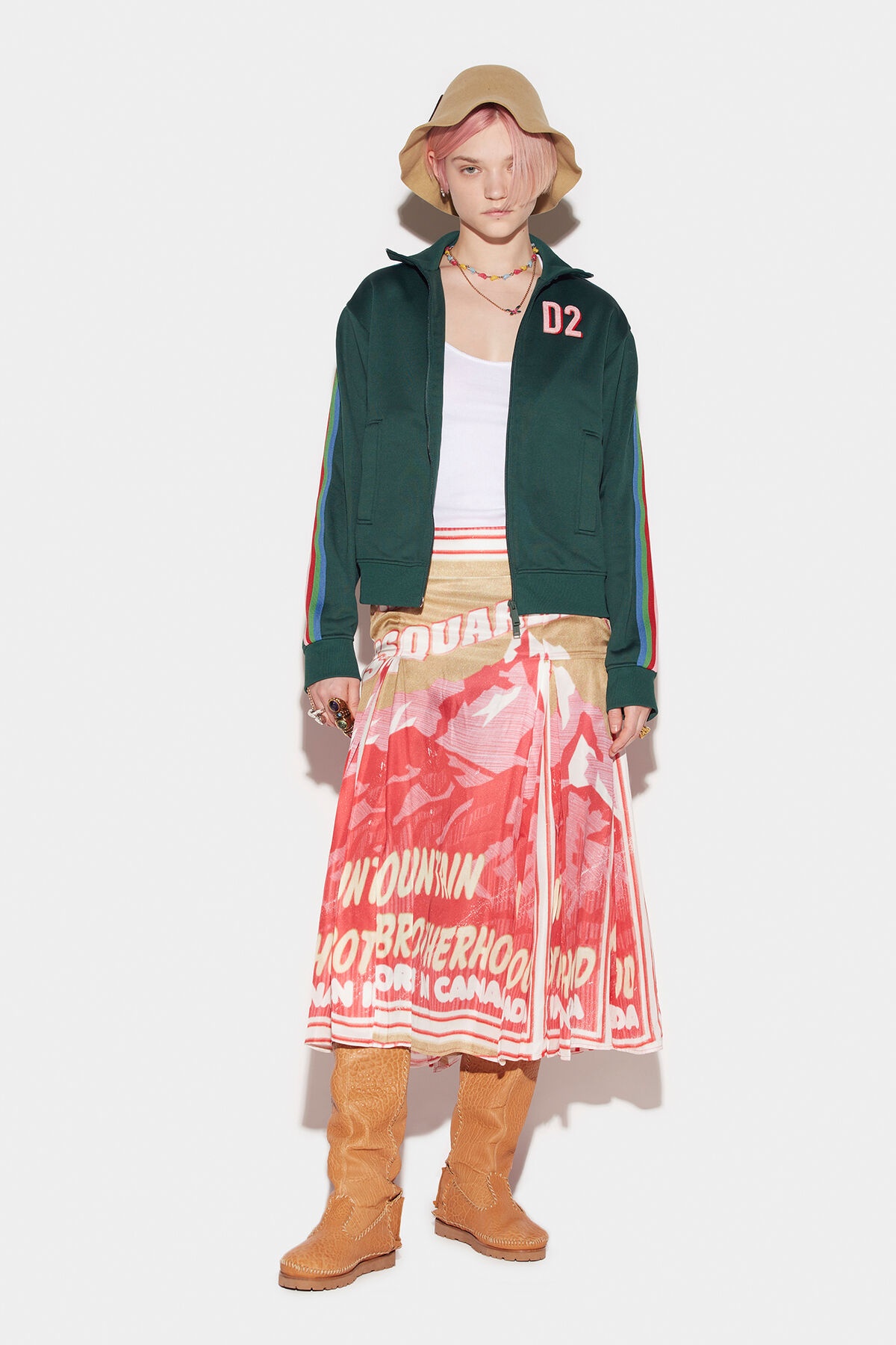 PLEATED MIDI SKIRT - 1