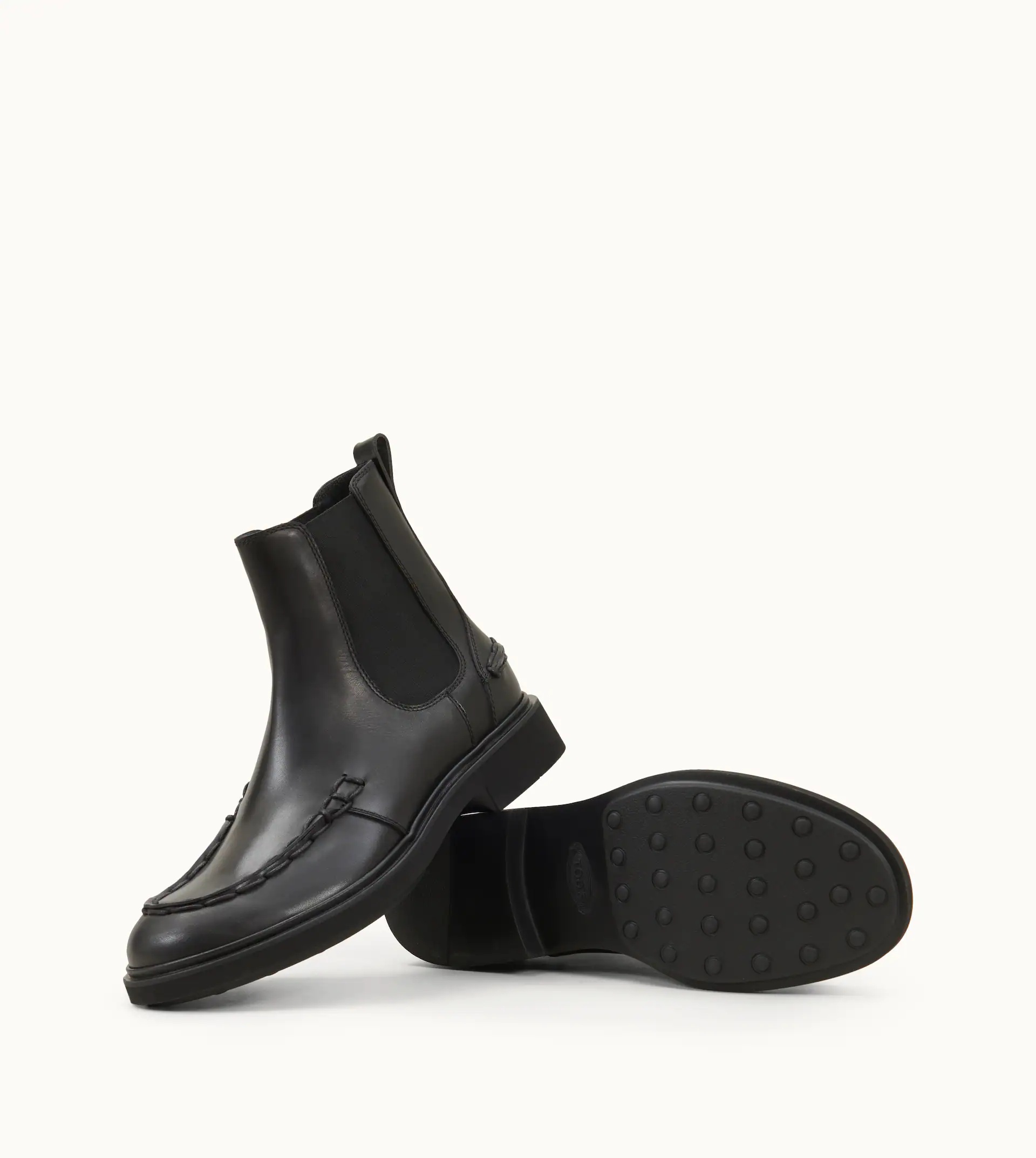 CLINT ANKLE BOOTS IN LEATHER - BLACK - 5