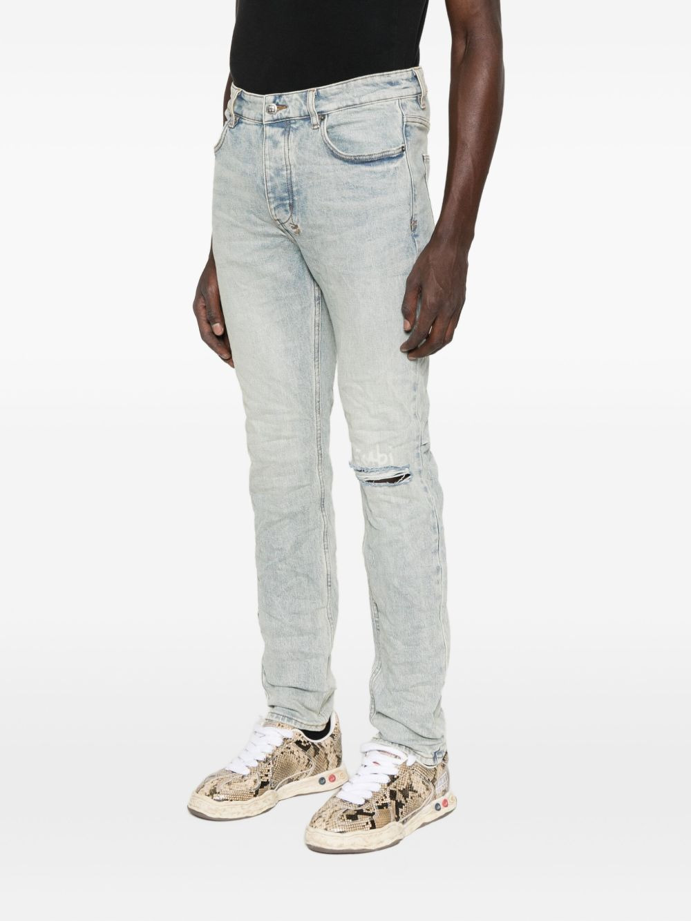 distressed-detail jeans - 3