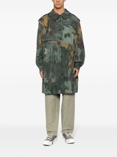 Yohji Yamamoto army-print cotton parka outlook