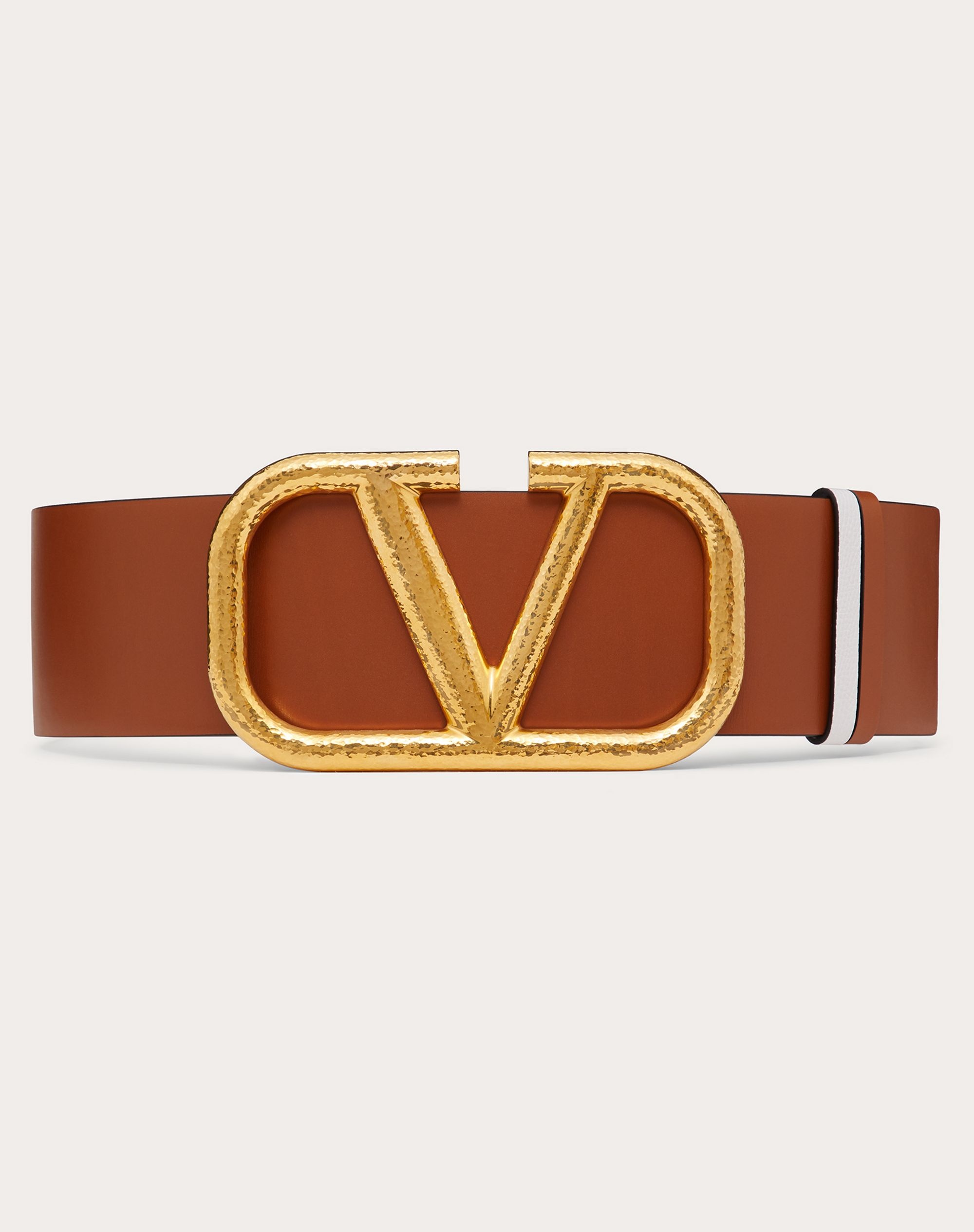 REVERSIBLE VLOGO SIGNATURE BELT IN GRAINY CALFSKIN 70MM - 1