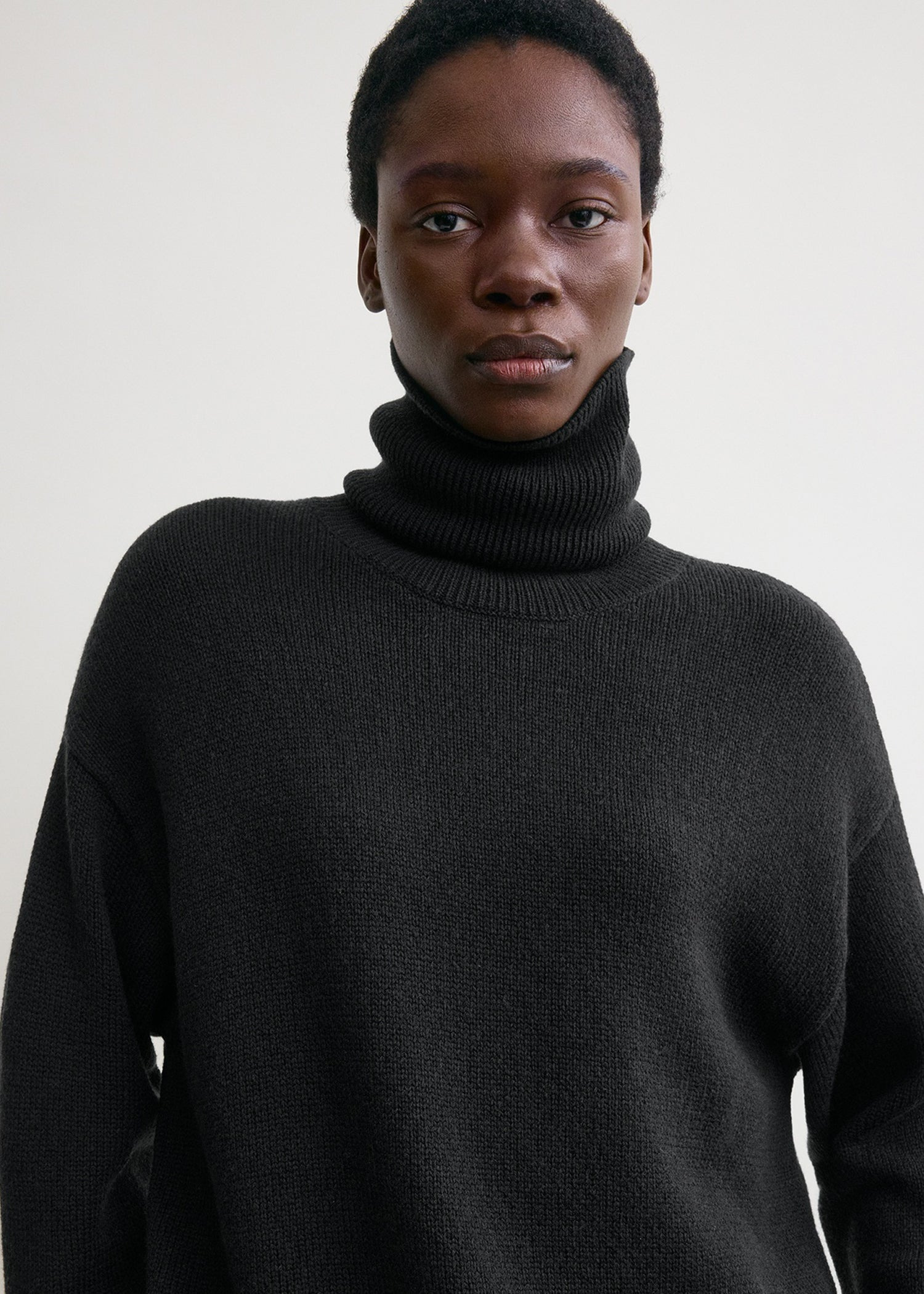 Longline turtleneck black - 5