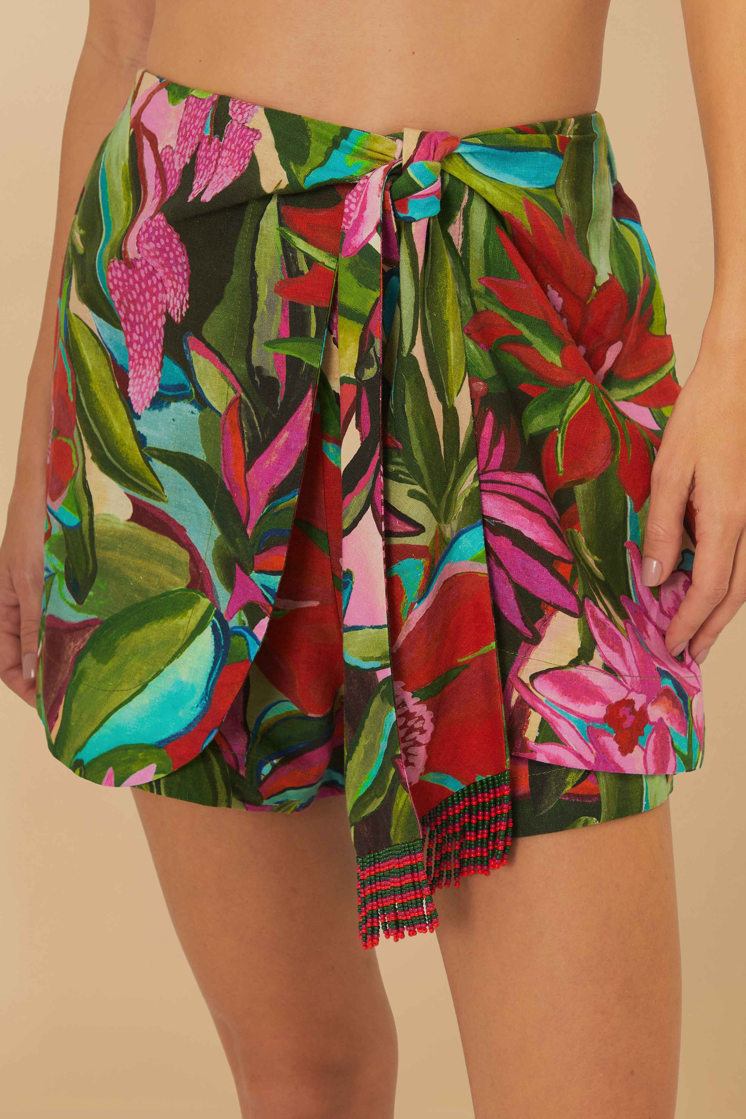 Multicolor Jardin De Reve Shorts - 2