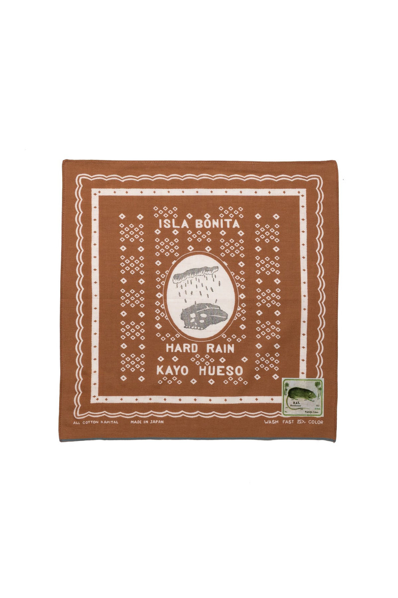 Fastcolor Selvedge Bandana (POLKA DOTS HARD RAIN) 15x15 5