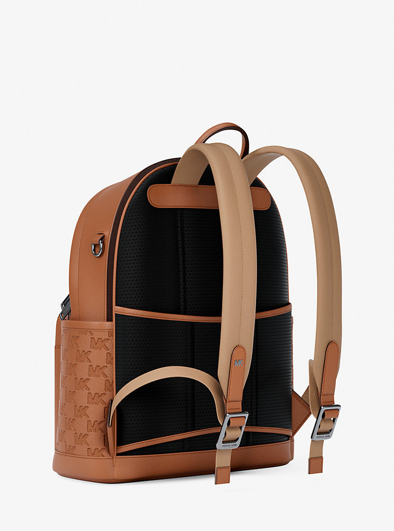 Jet Set Medium Logo Debossed Pebbled Leather Backpack 3