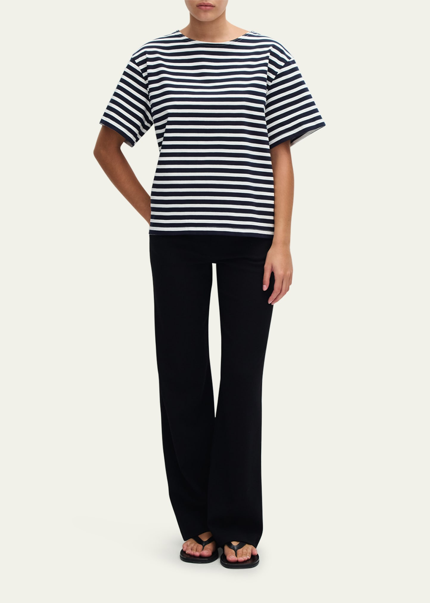 Relaxed Striped Tee - 2