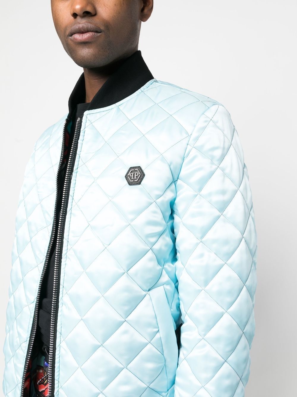tattoo-motif embroidered bomber jacket - 6