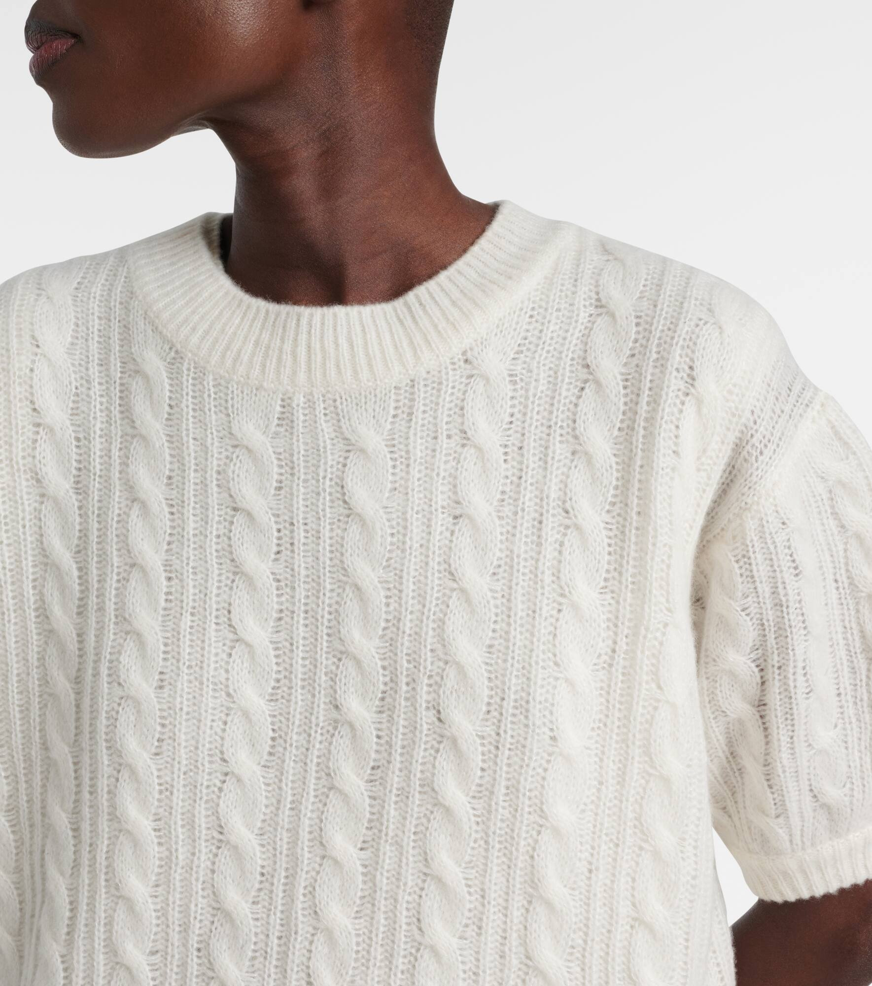 Kenzie cable-knit cashmere and silk sweater - 4