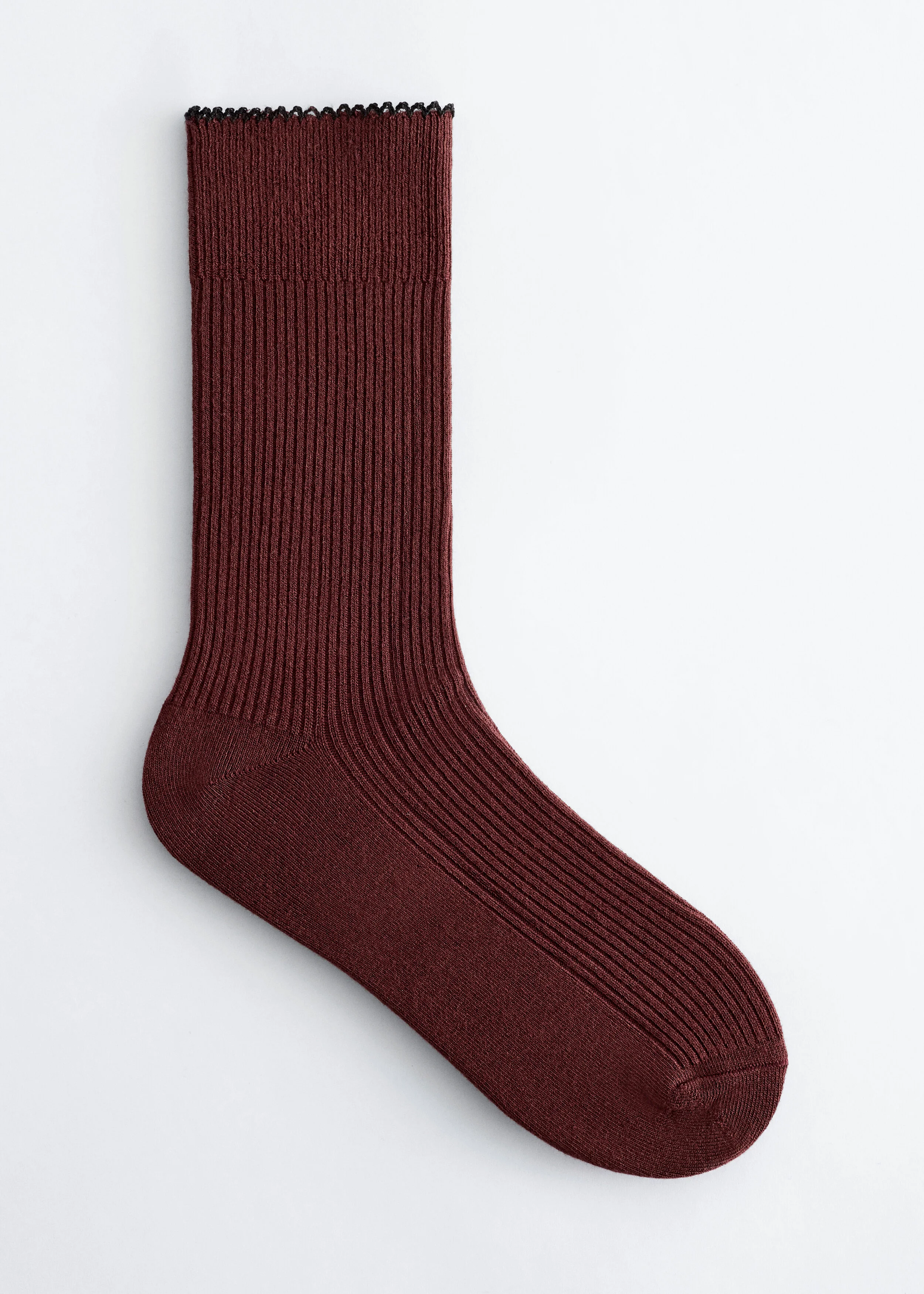 Rib-Knit Socks - 1
