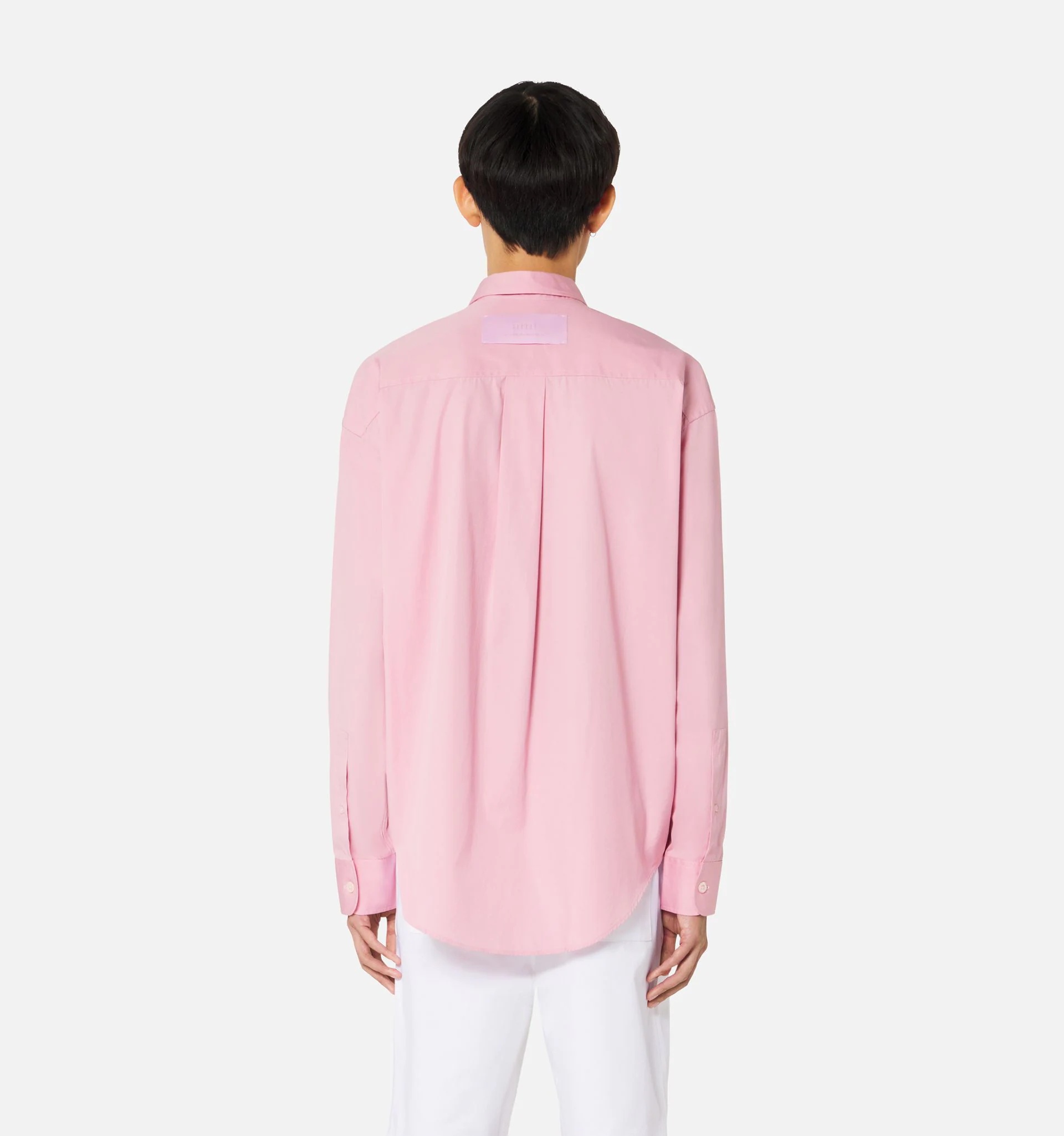 Shirt With Ami Satin Label - 6