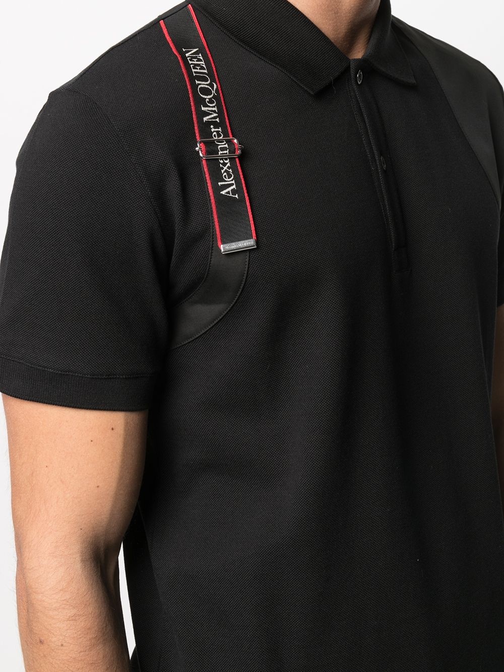 logo harness-strap polo shirt - 5