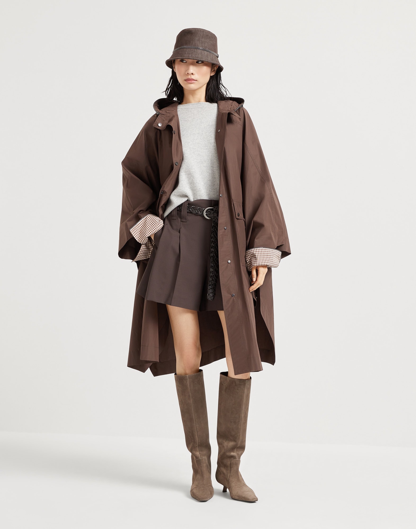Techno cotton water-resistant taffeta parka with shiny trim - 5