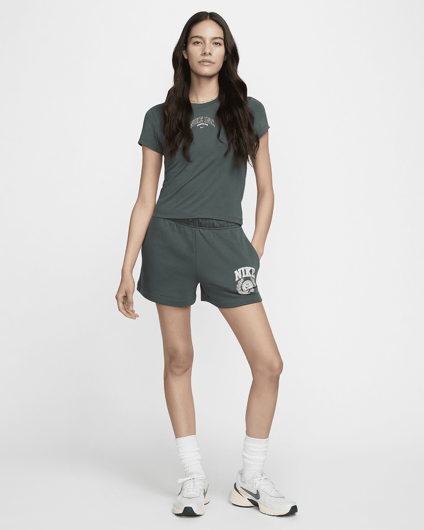 Women's Nike Sportswear Club Fleece Mid-Rise Graphic Shorts - 6