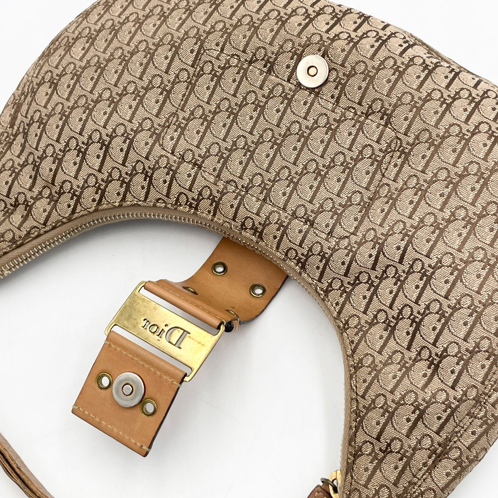 Christian - Christian Dior Street Chic Beige Fabric Hobo Bag - 12
