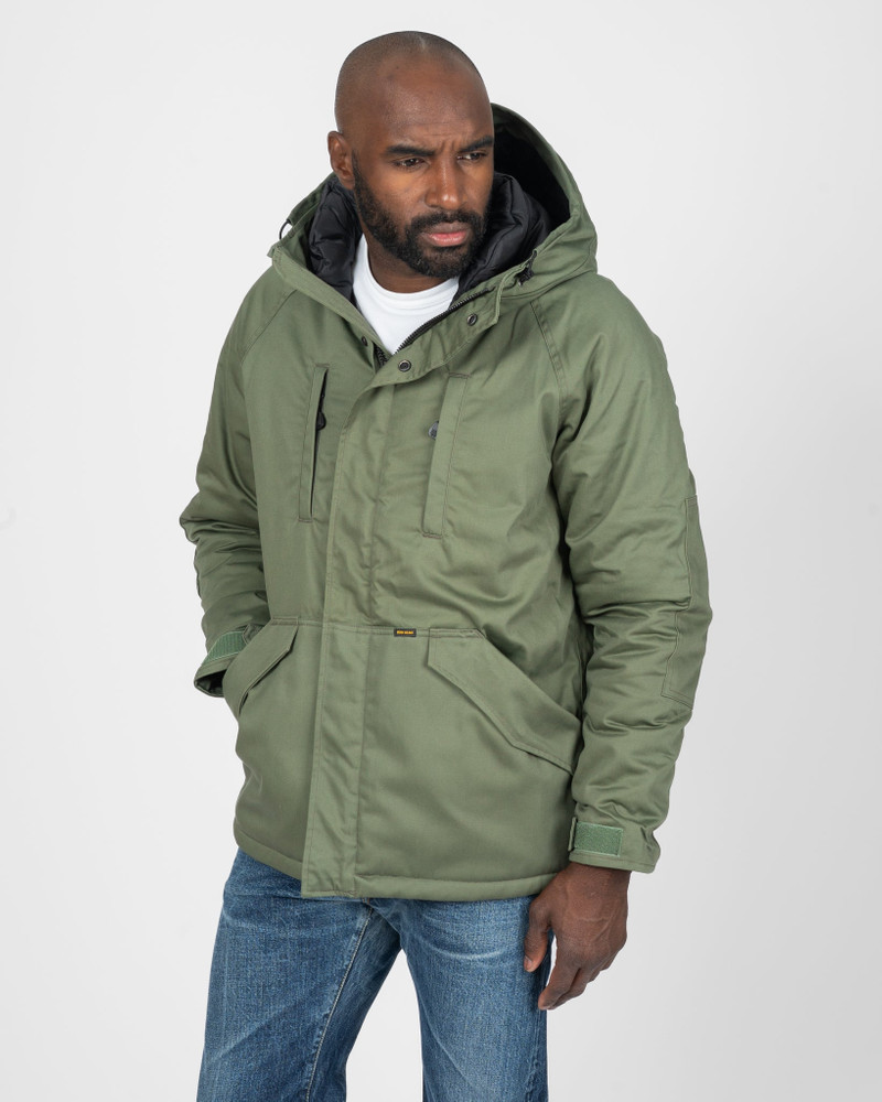 Iron Heart 8OZ SATEEN/PRIMALOFT® WINTER PARKA JACKET - OLIVE outlook