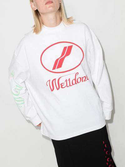 We11done logo print sweatshirt outlook