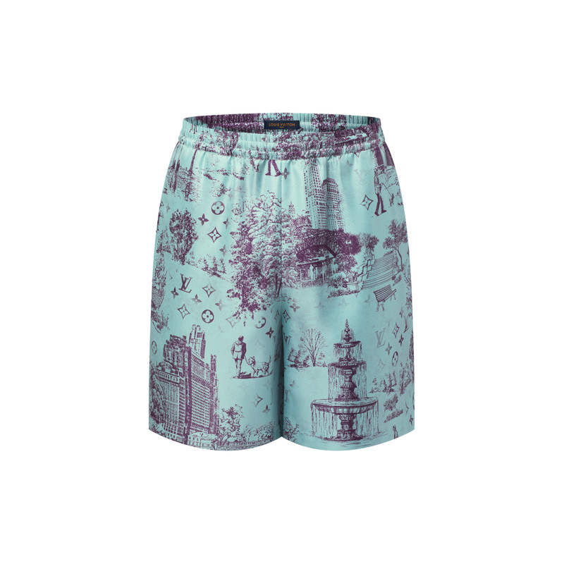 Printed Silk Shorts 1