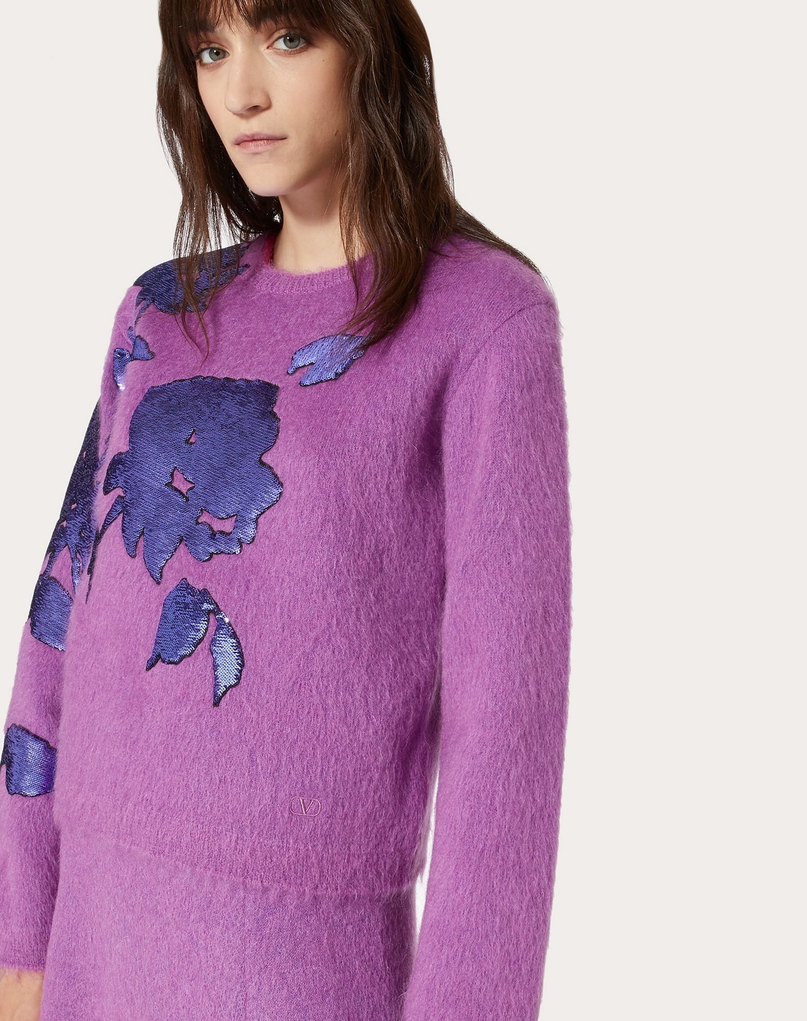 Embroidered Mohair Wool Polyamide Sweater - 5