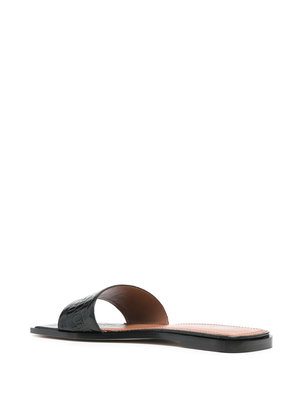 crocodile-effect leather sandals - 3