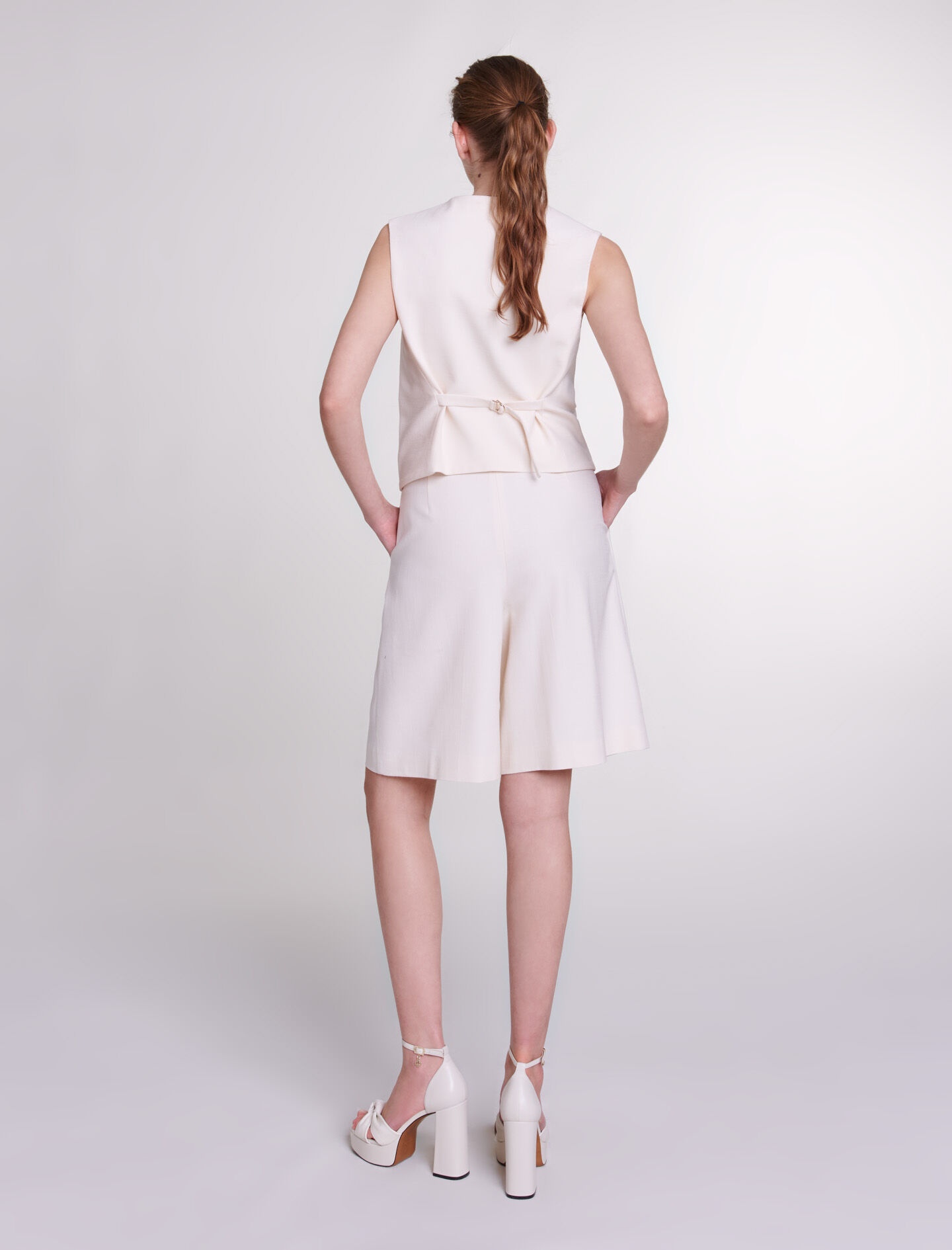 Pleated Bermuda shorts - 4