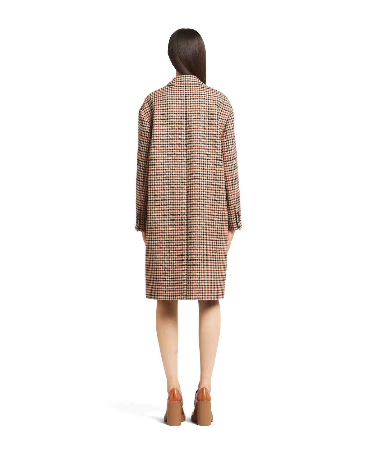 Single-breasted printed cloth coat - 4