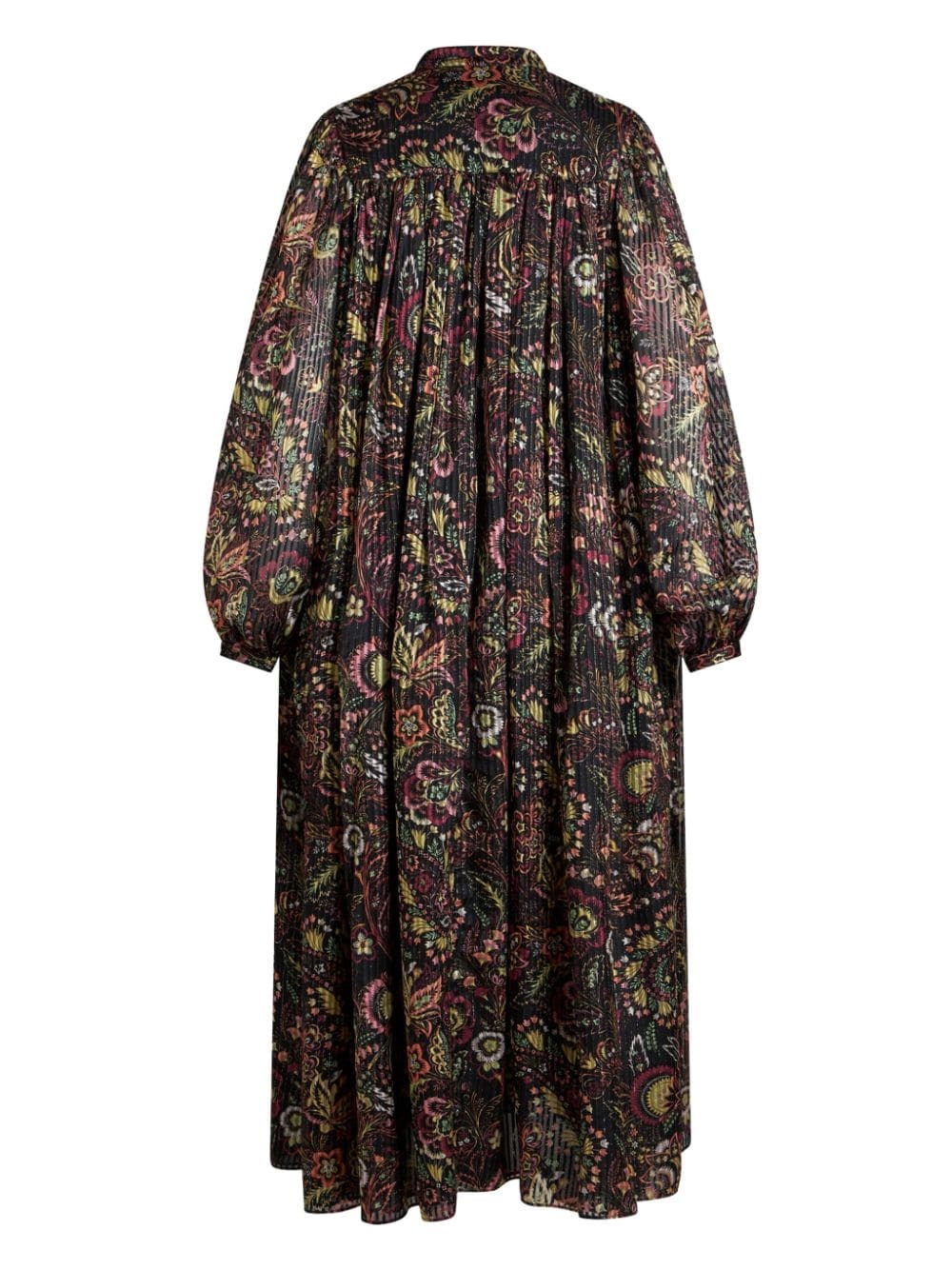 floral-print silk-blend dress - 6