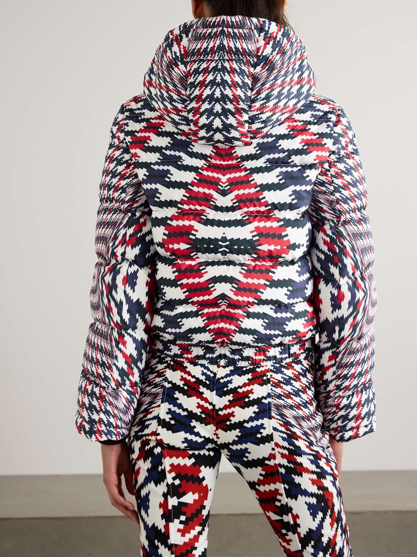 Polar Flare quilted printed down ski jacket - 3