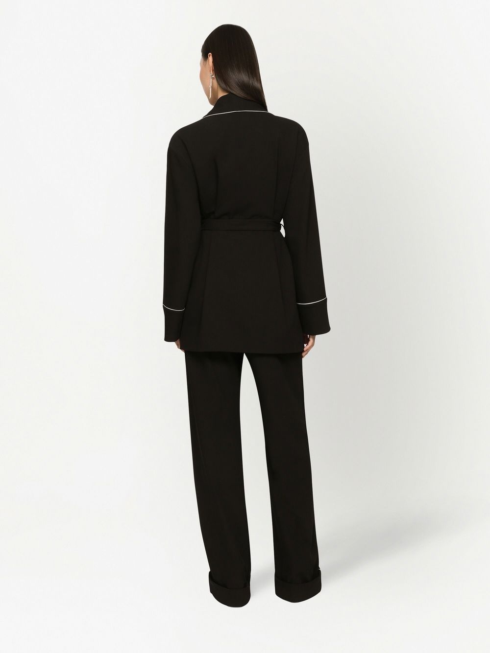 KIM DOLCE&GABBANA elasticated waist virgin-wool trousers - 4