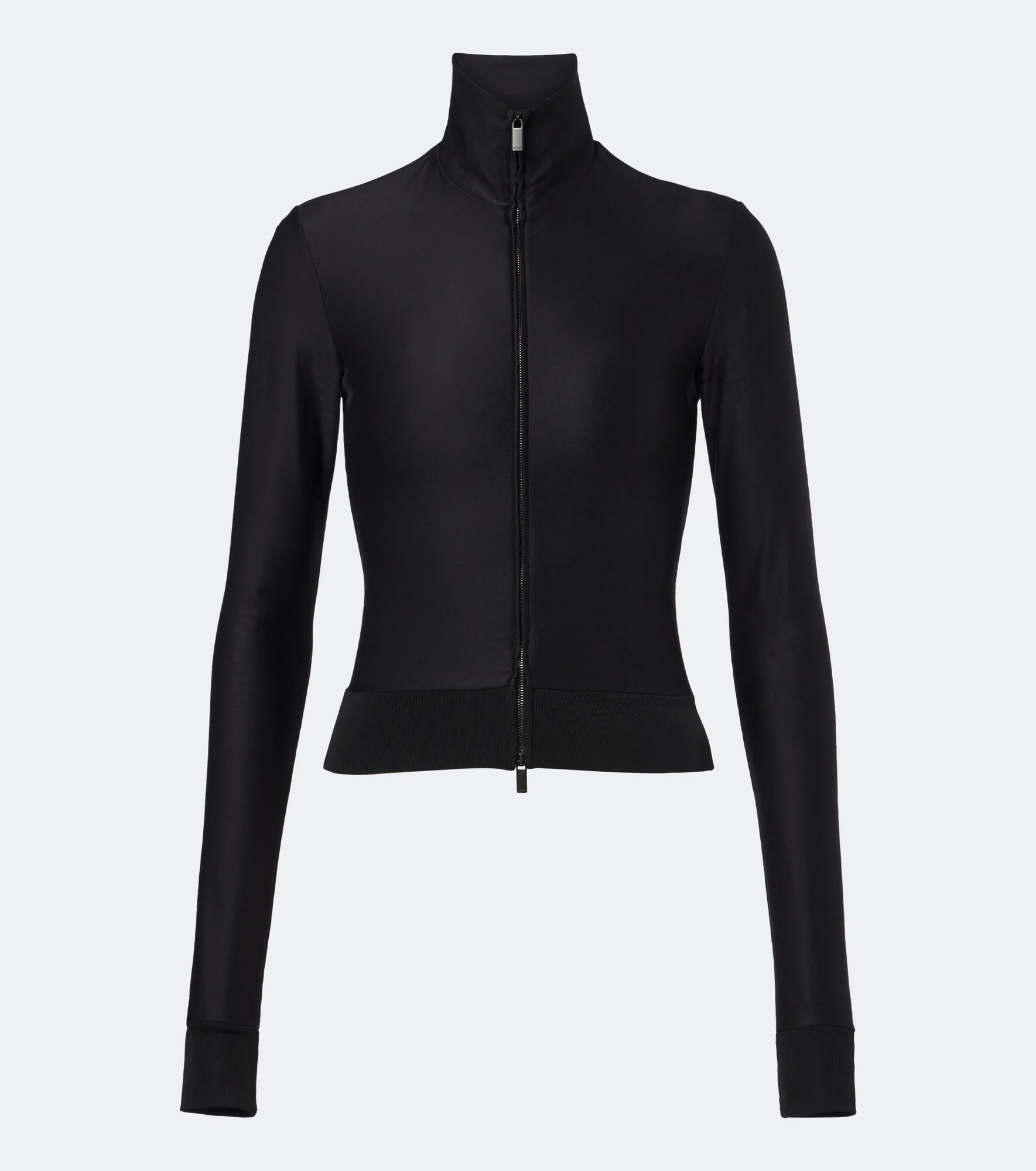 Silk-blend zip-up top - 1