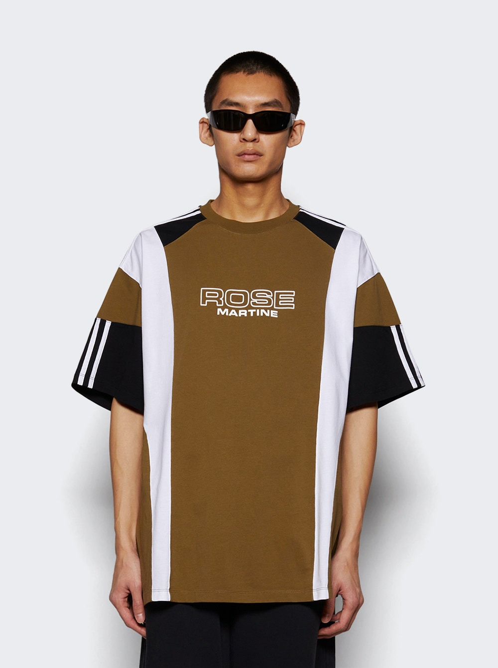 Oversized Panelled Tee Green Khaki - 2