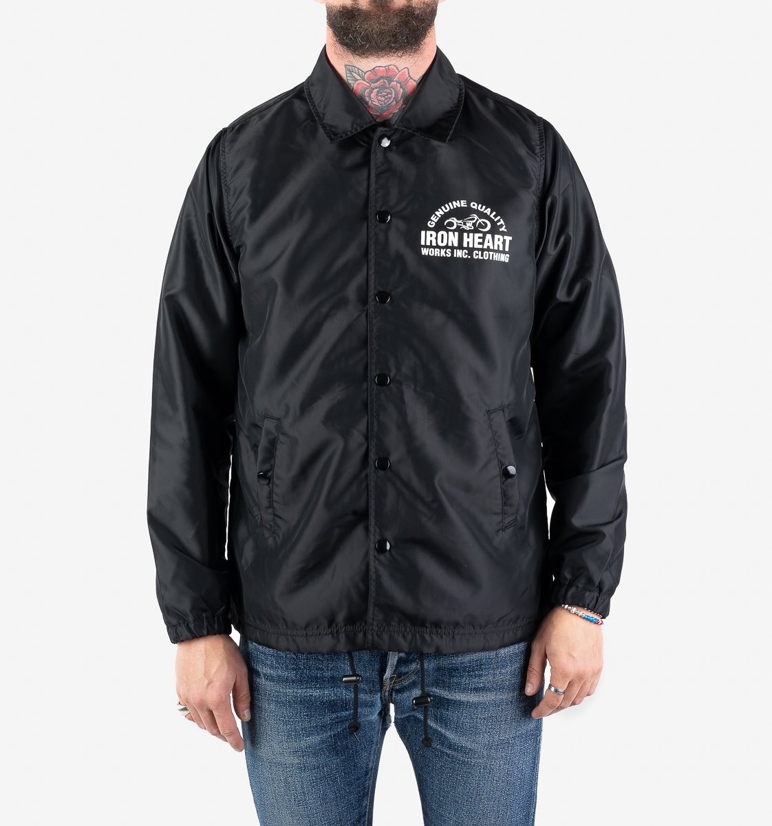 IHJ-117-BLK 20th Anniversary Nylon Windbreaker - Black - 3