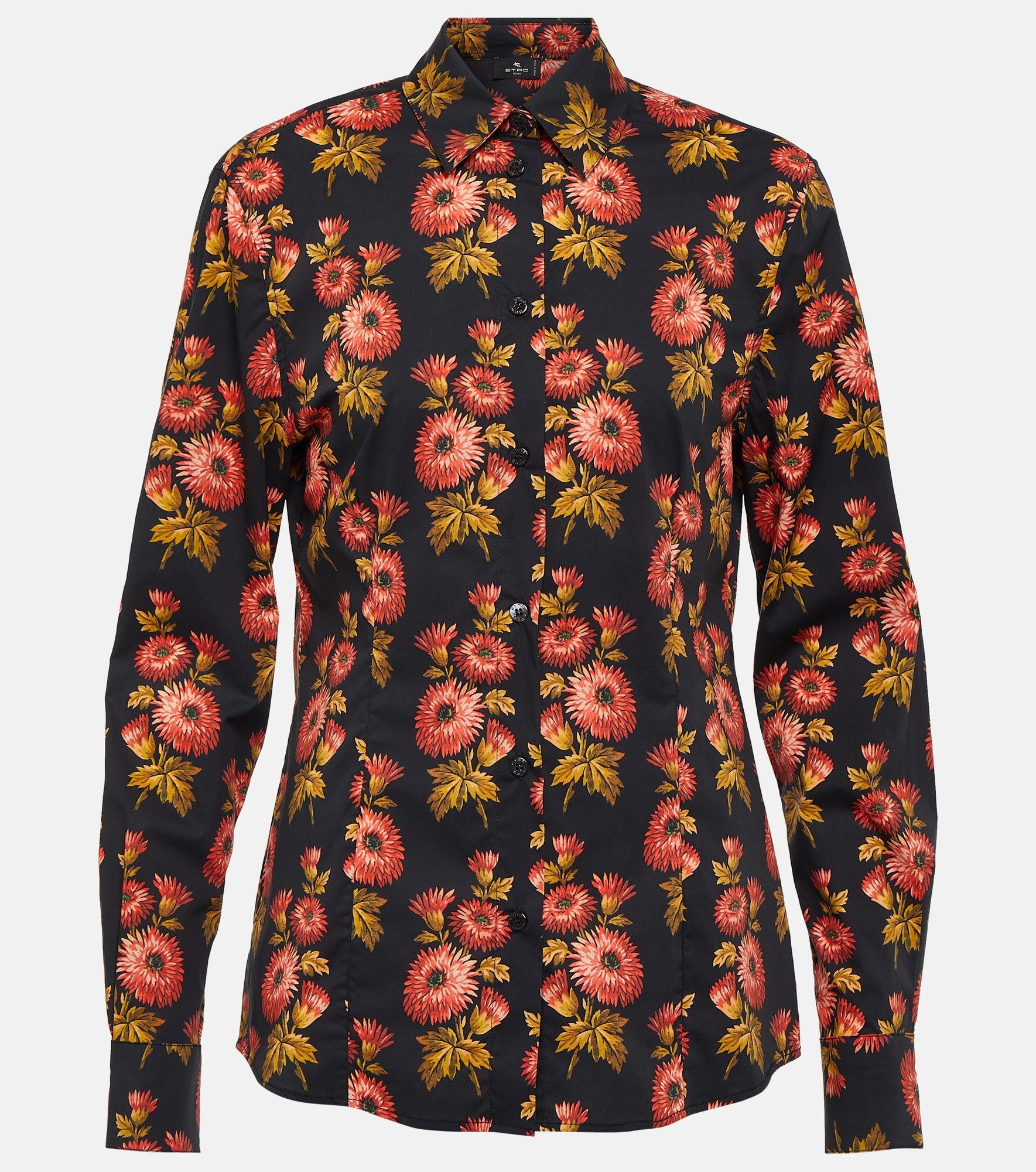 Floral cotton-blend shirt - 1