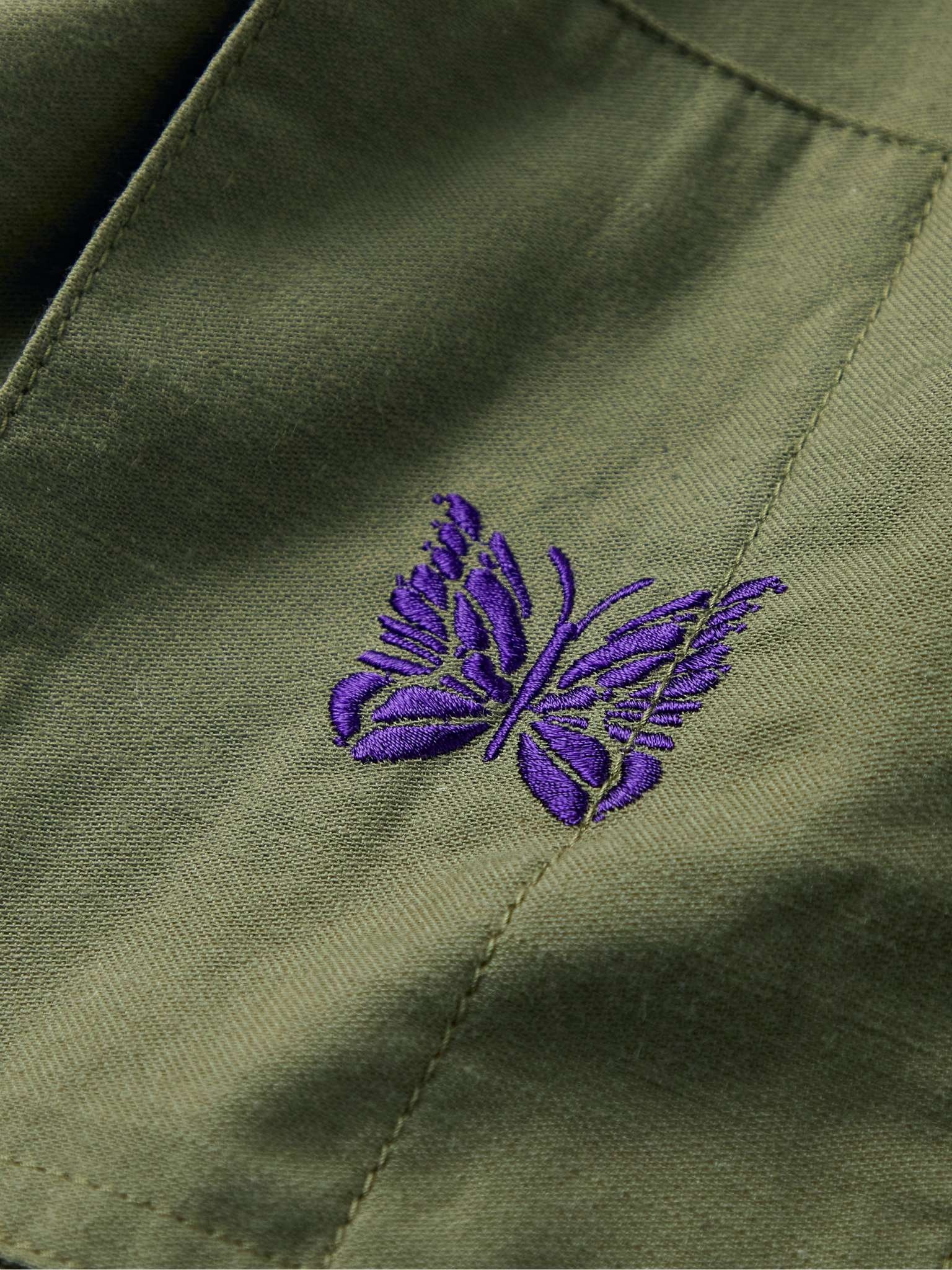 Logo-Embroidered Cotton Overshirt - 5