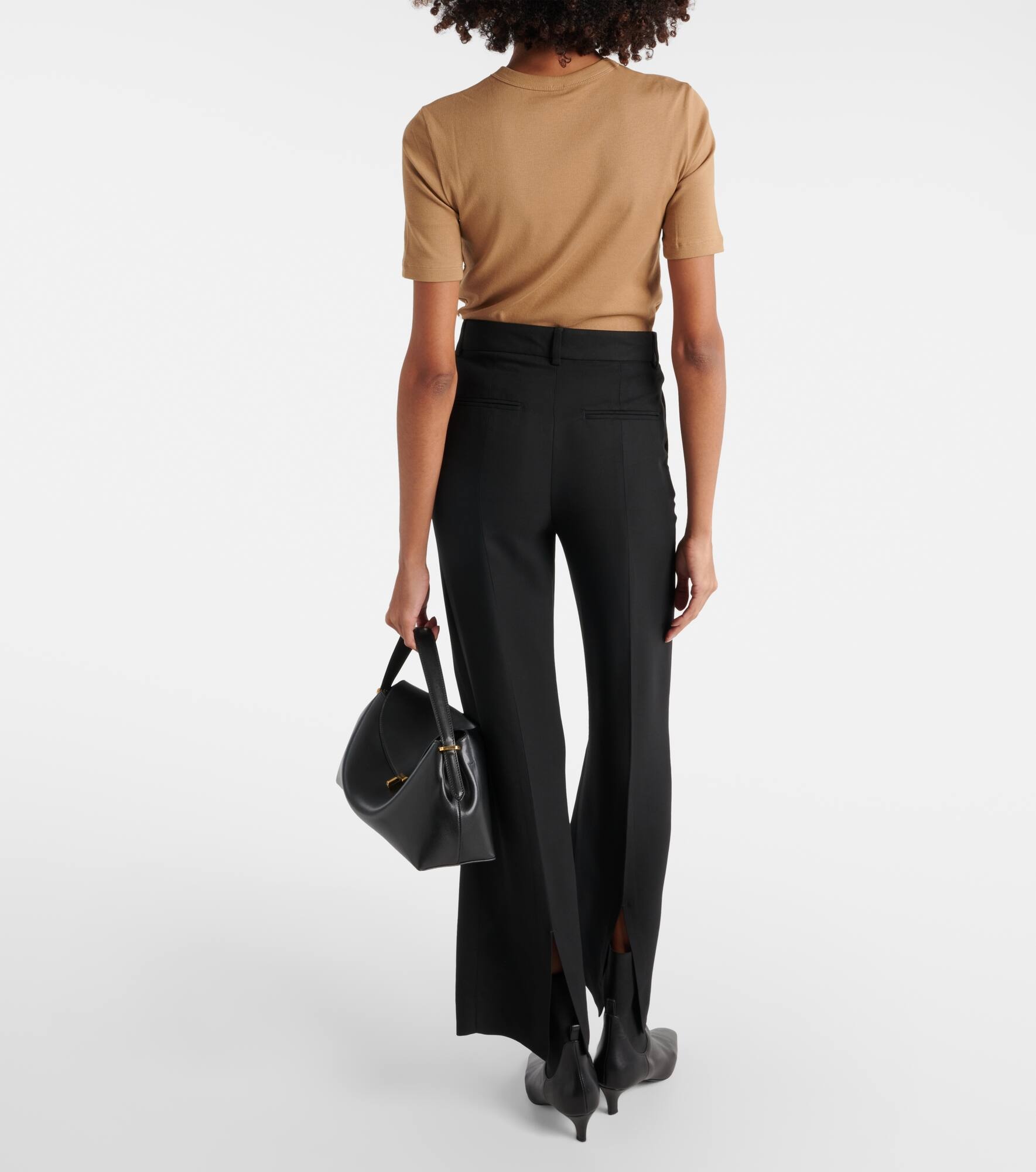 Mid-rise straight pants - 3