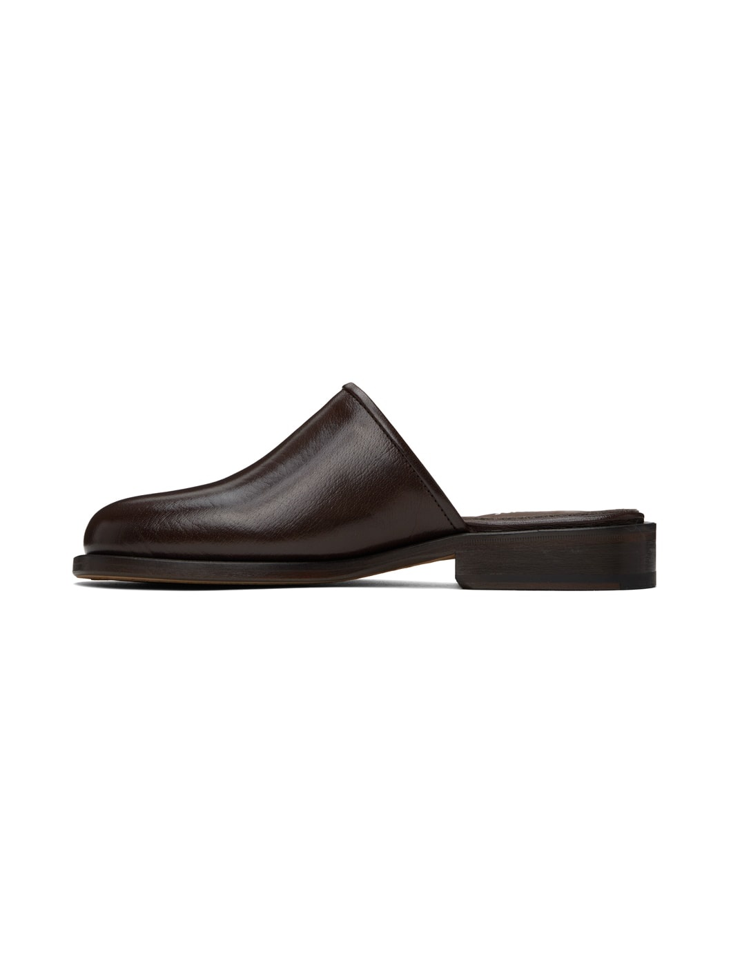 Brown Square Mules - 3