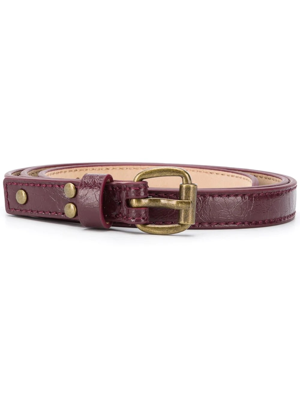 slim leather belt - 1