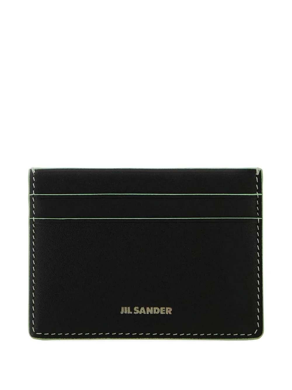 logo-detail leather card holder - 1