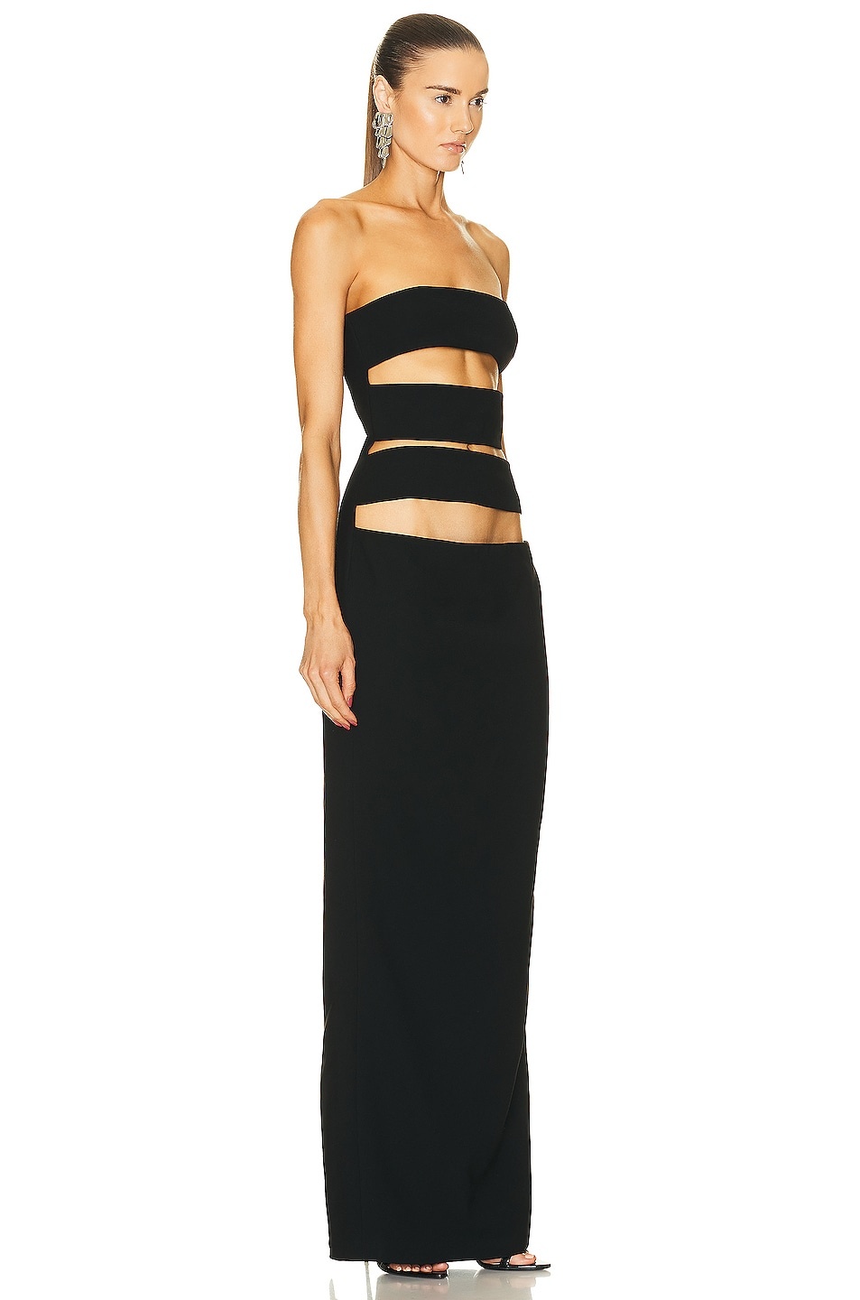 Horizontal Cutout Bandage Maxi Dress - 2