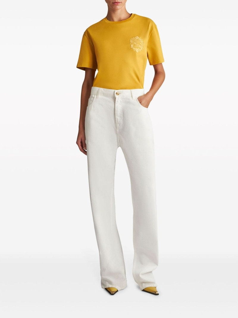 Etro Pegaso-embroidered wide-leg jeans outlook