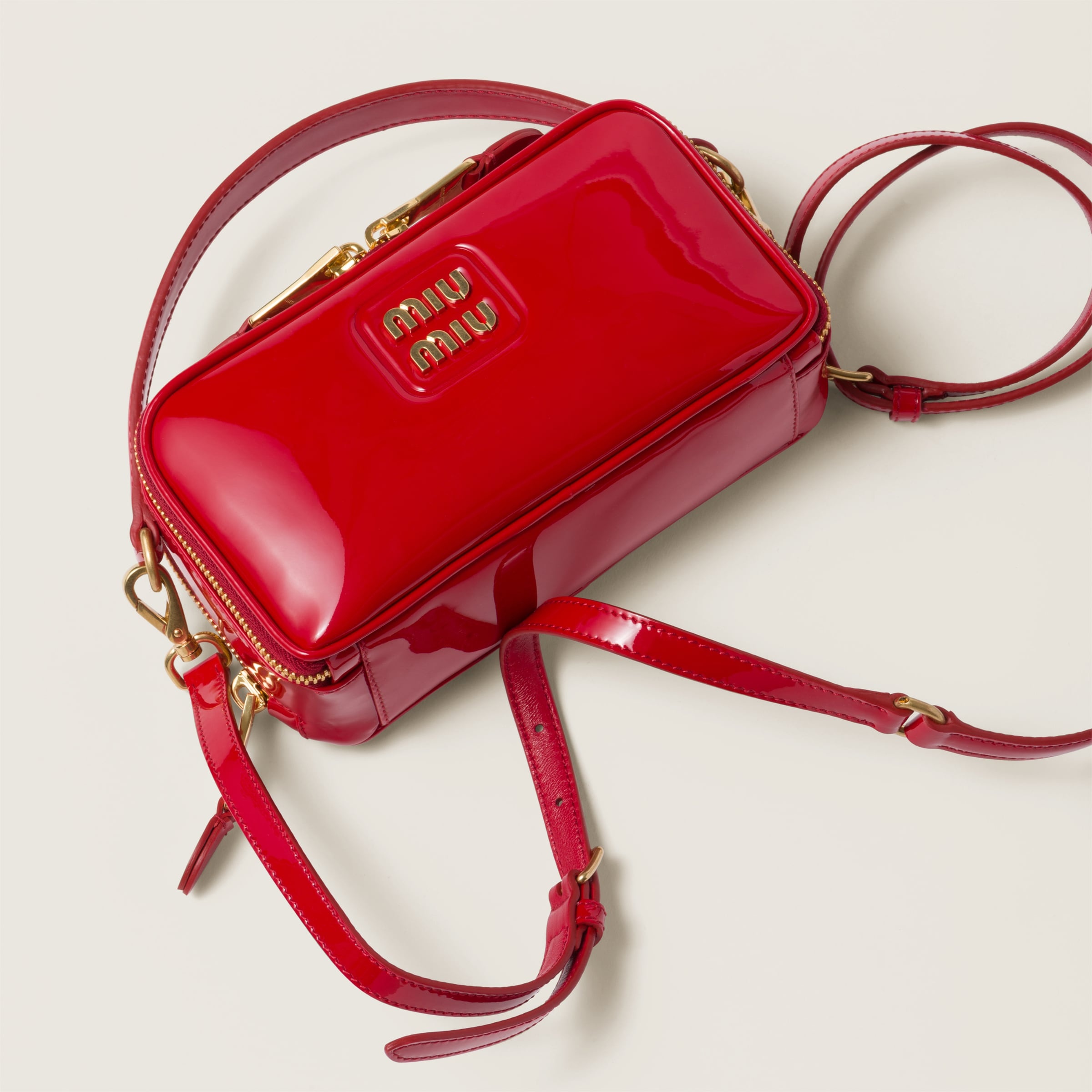 Leather and patent leather shoulder bag - 6