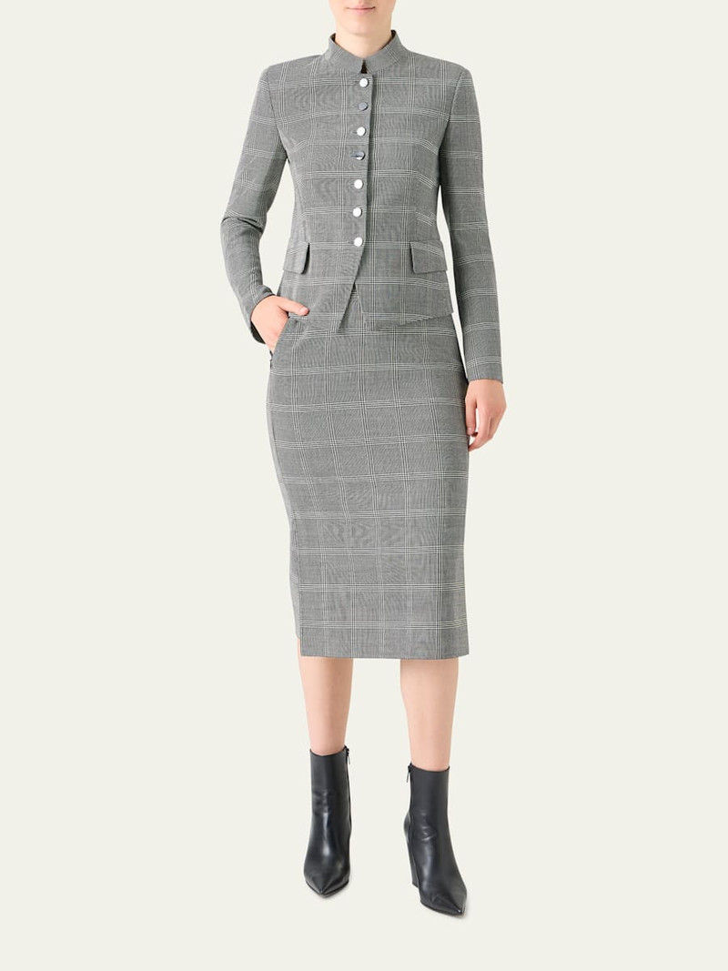 AKRIS Prince of Wales Check Pencil Skirt outlook