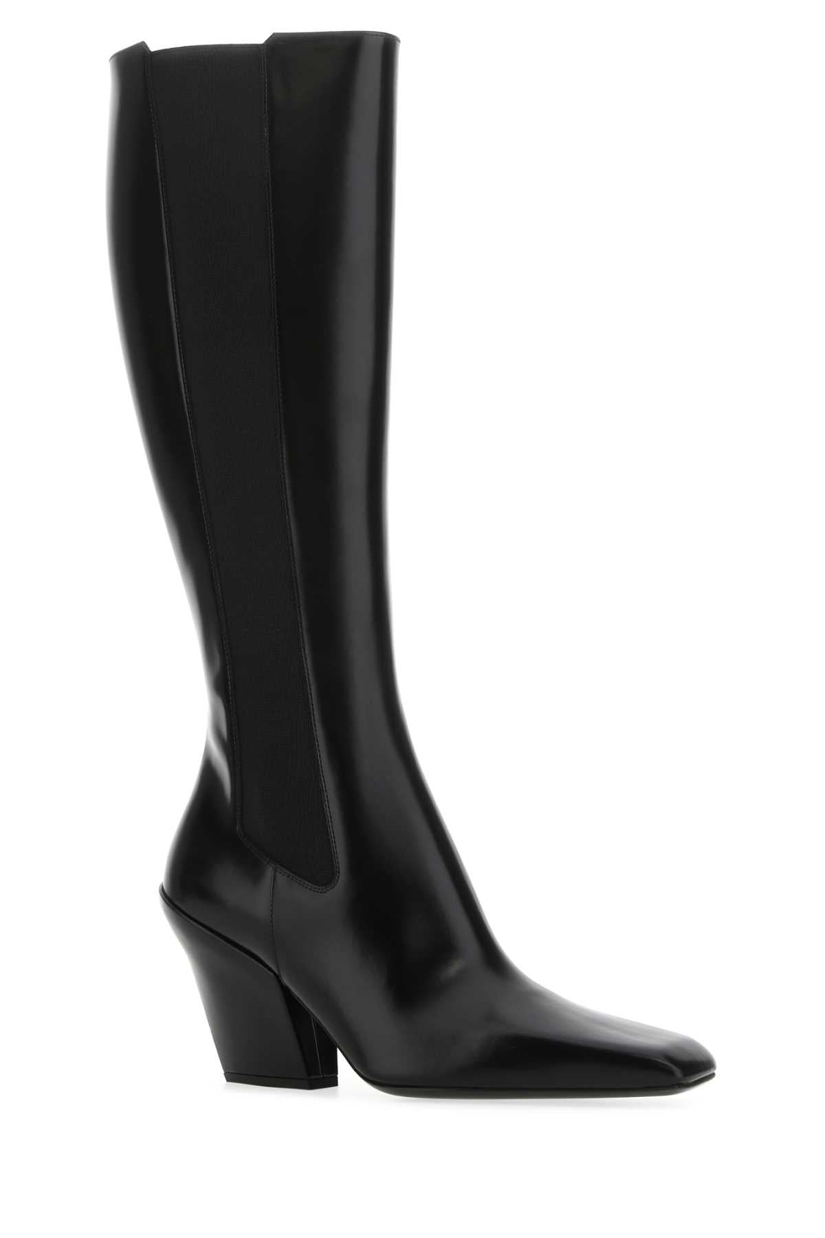 Prada Women Black Leather Boots - 2