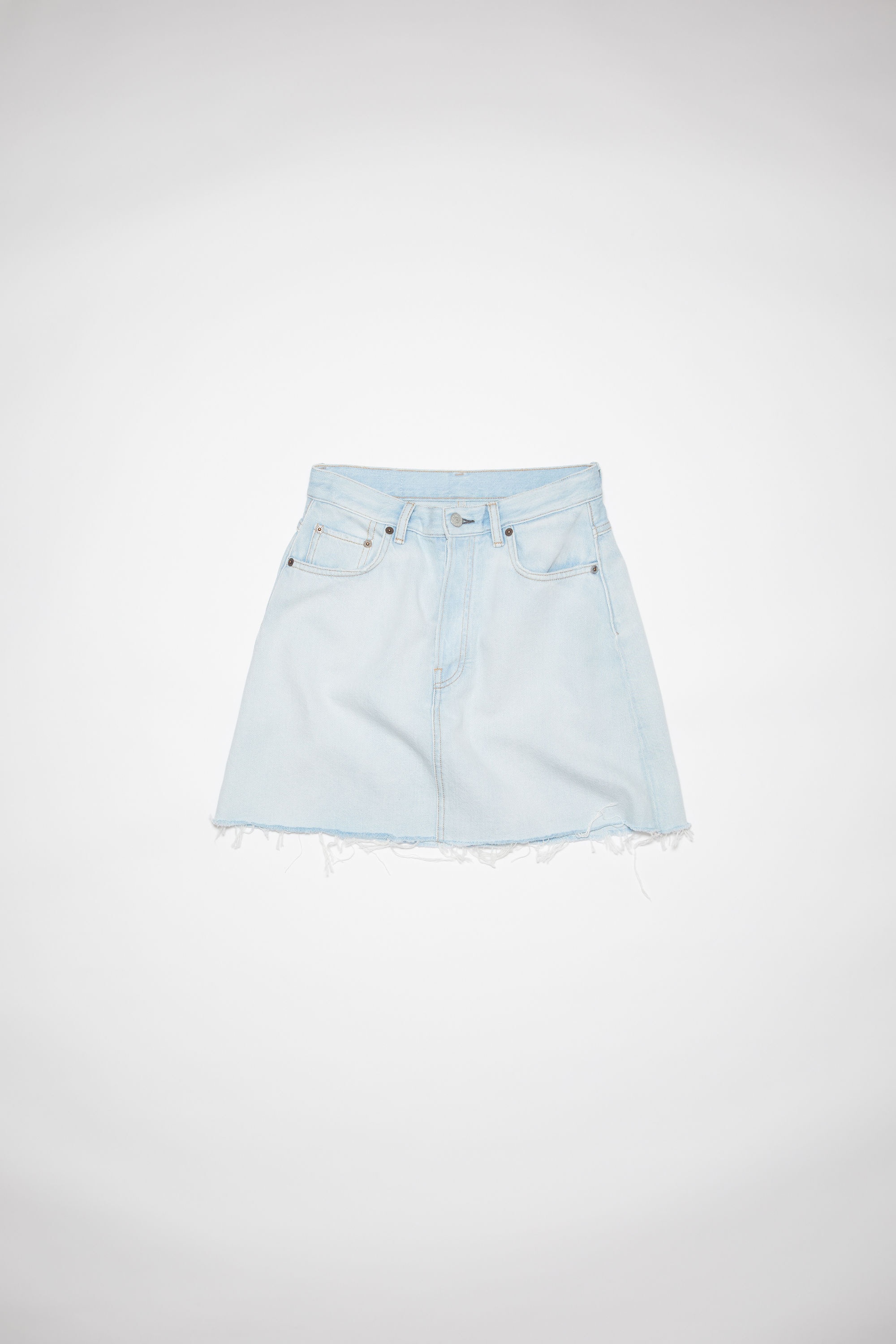 Cotton mini skirt - Pale blue - 1