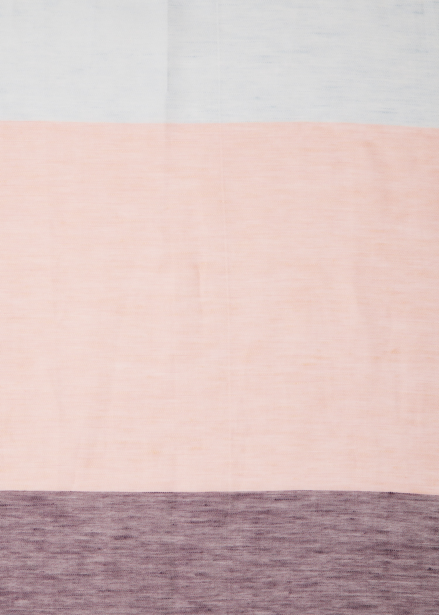 Women's Pink Cotton-Linen Blend Colourblock Scarf - 2