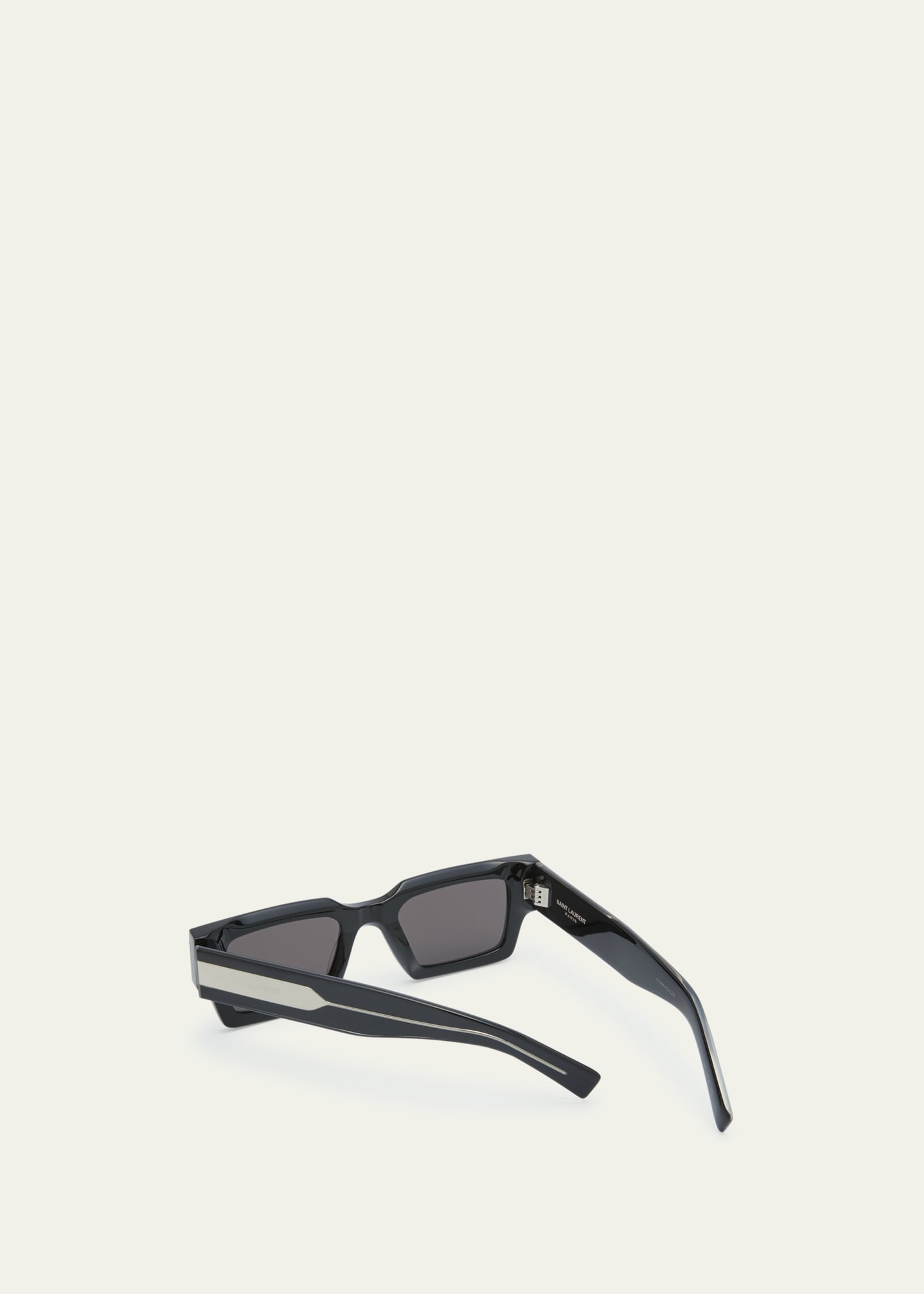 Men's Rectangle Acetate Sunglasses with Logo - 2