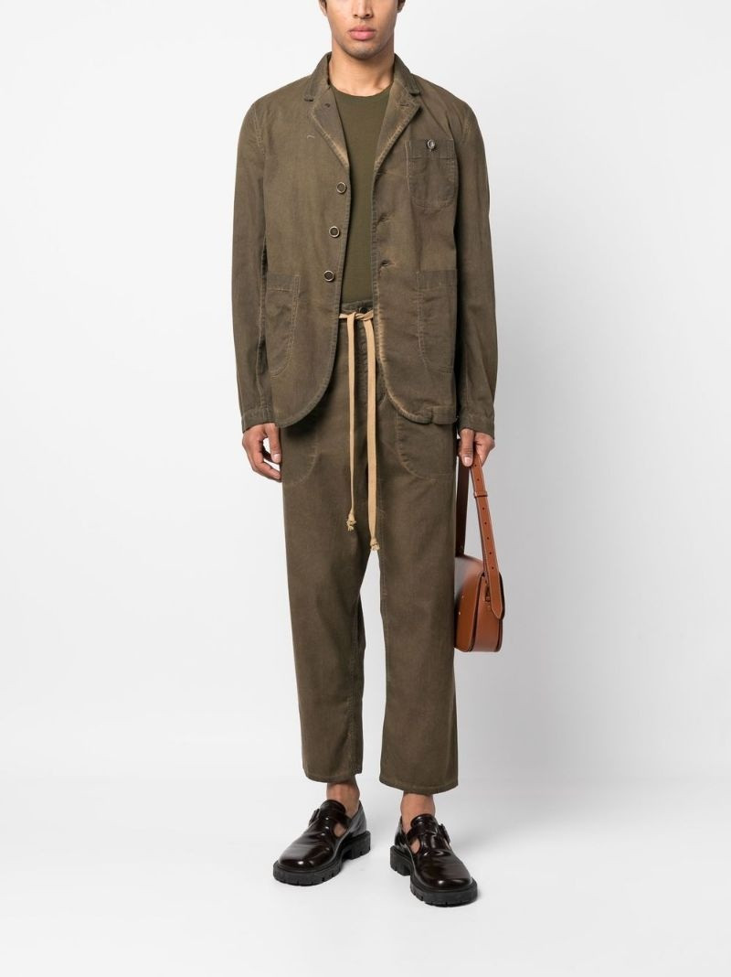 UMA WANG drawstring-waist drop-crotch trousers outlook
