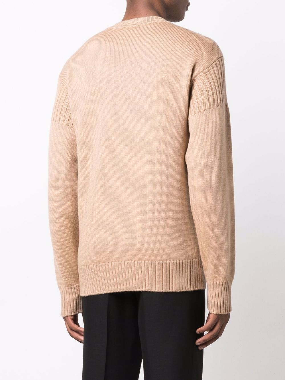 flap-pocket ribbed-knit jumper - 4