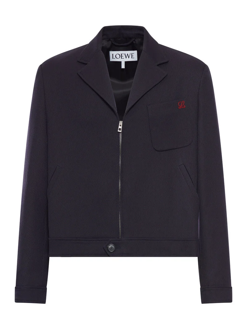 Loewe Men Wool Zip-Up Jacket - 1