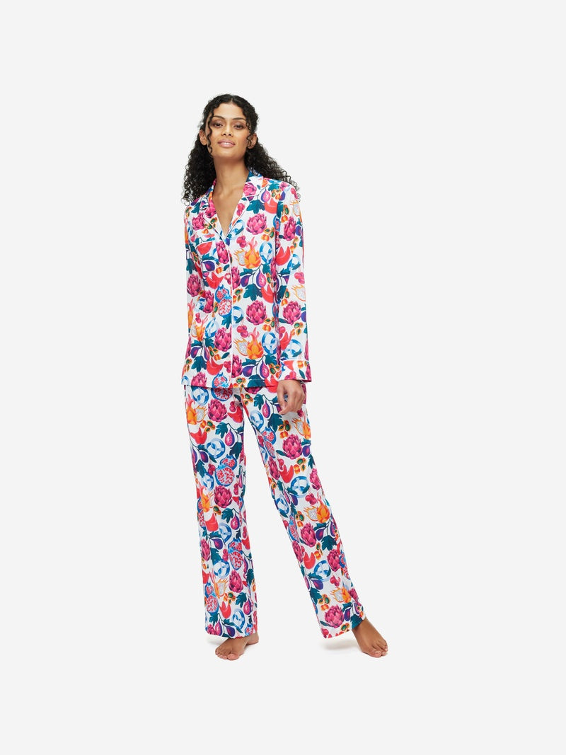 Derek Rose Women's Pyjamas Ledbury 50 Cotton Batiste White outlook