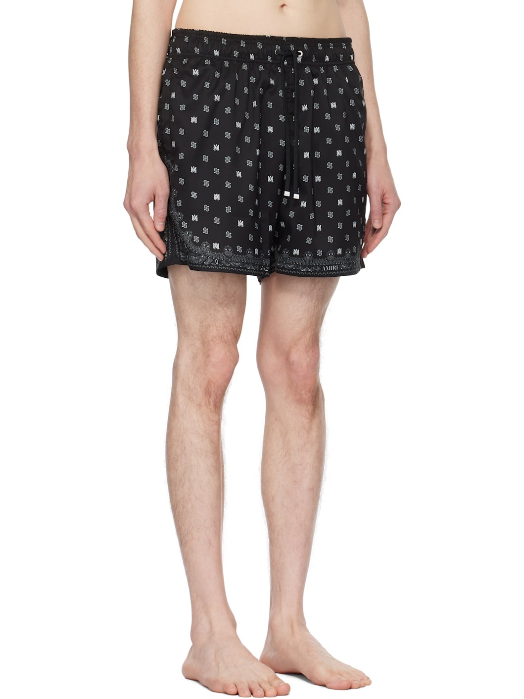 Black MA Paisley Swim Shorts - 2